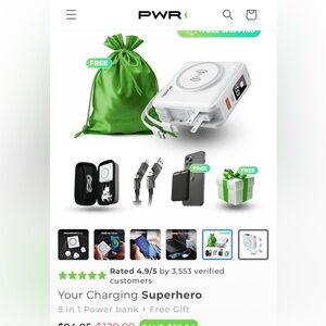 NWT Portable Travel Charger